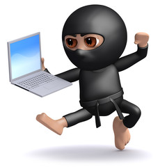 3d Ninja is getting to grips with his new computer © Steve Young