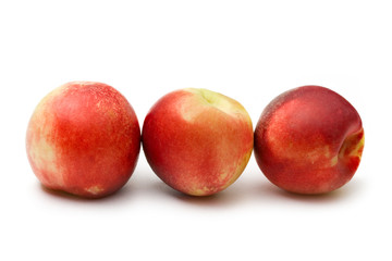Peaches isolated on the white background