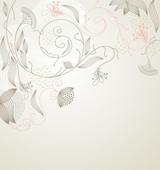Flowers fantasy. Cute background  for your text.