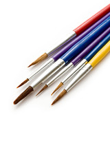 Paintbrushes isolated on white