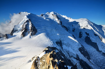 Fototapeta na wymiar Mont Blanc, top of Europe, Alps mountains