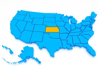 3D map of USA