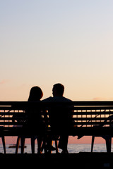 Obraz premium Romantic Couple at Sunset