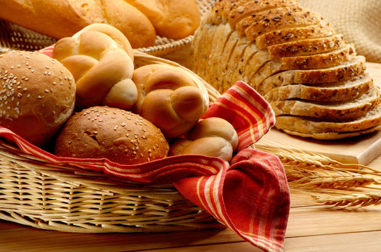 Assortment of baked foods