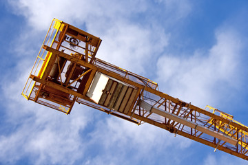 Tower crane couterweights and winch assembly