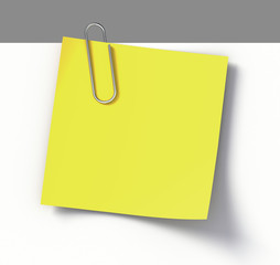 Reminder note with paper-clip