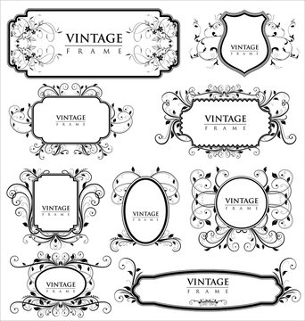 Empty vintage labels
