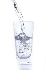 Glass with mineral water