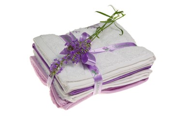 Lavendel mit Handtuch
