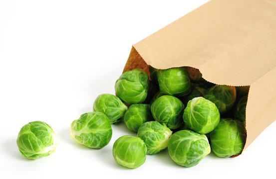 Brussels Sprouts in Brown Bag