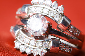 Fashion concept with ring on background