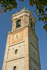 Fototapeta premium La Torre Campanaria del 1710 in La Morra