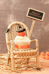 Pumpkin Cake With Sign