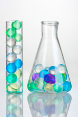 Test-tubes with hydrogel  isolated on white