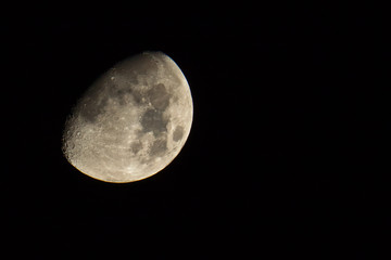 Lunar eclipse at night