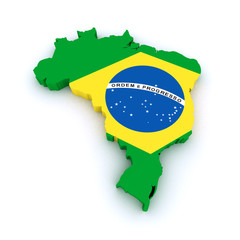 Brazil 3d map