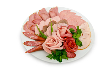 Meat platter with selection