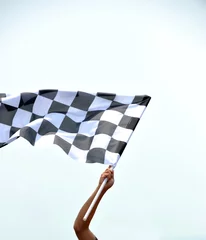 Zelfklevend Fotobehang checkered racing flag © xy