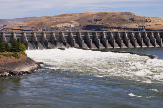 Hydroelectric Dam And Spillway