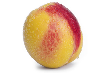 Fresh nectarine isolated on white