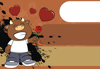 bull kid cartoon background3