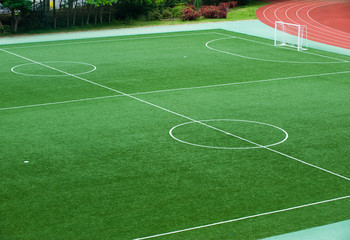 empty soccer field