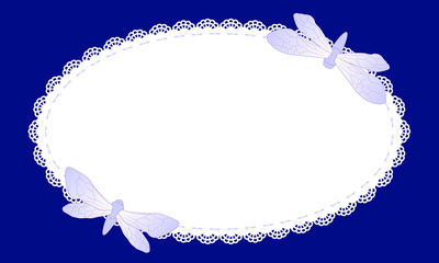 Vintage designed frame with two mothes