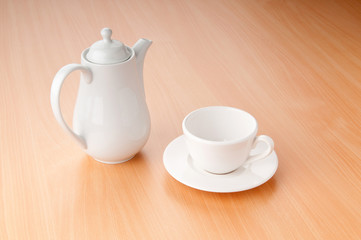 Tea on the wooden table