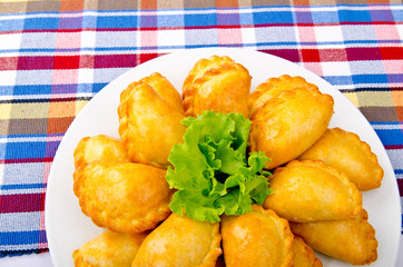 Meat patties in the plate