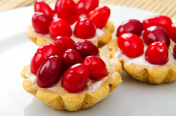 Fruit cakes with cornel berries