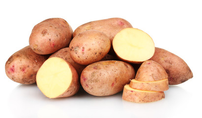 Potatoes isolated on white