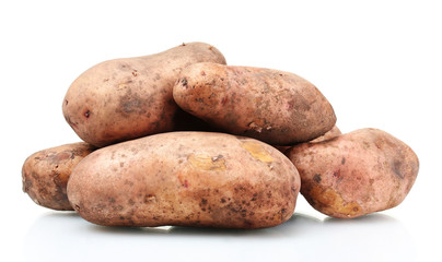 Potatoes isolated on white