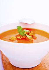 Creamy carrot soup