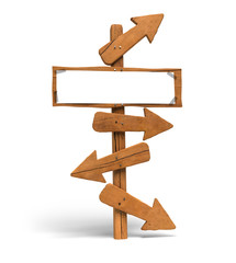 aide à la décision, panneau indicateur et flèches © Olivier Le Moal