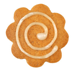 christmas gingerbread on white background