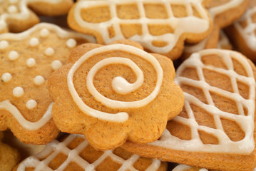christmas gingerbread on white background