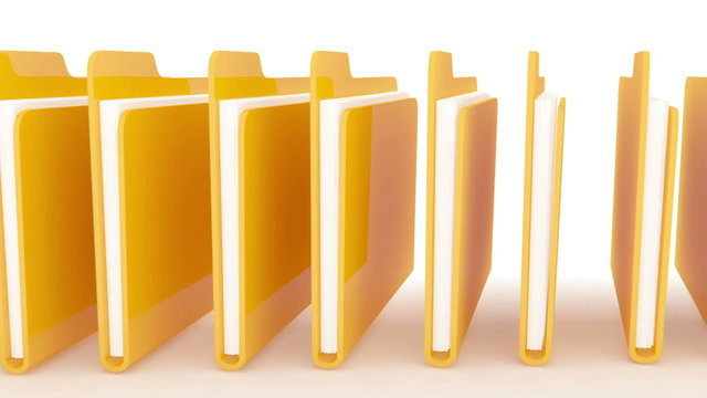 Folders with search animation