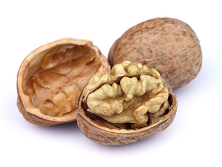 Walnuts in closeup