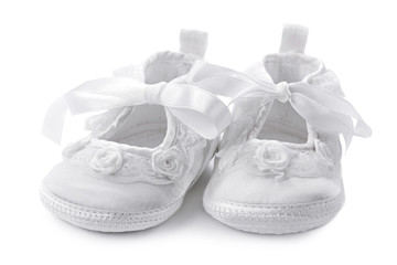 Baby girl shoes  isolated on white background