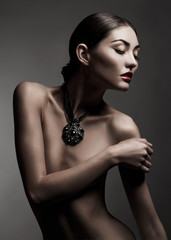 Sensual woman with fashion make-up