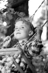 Portrait of a girl playing outside