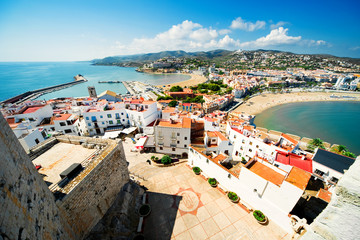 View of the Peniscola town Valencia, Spain