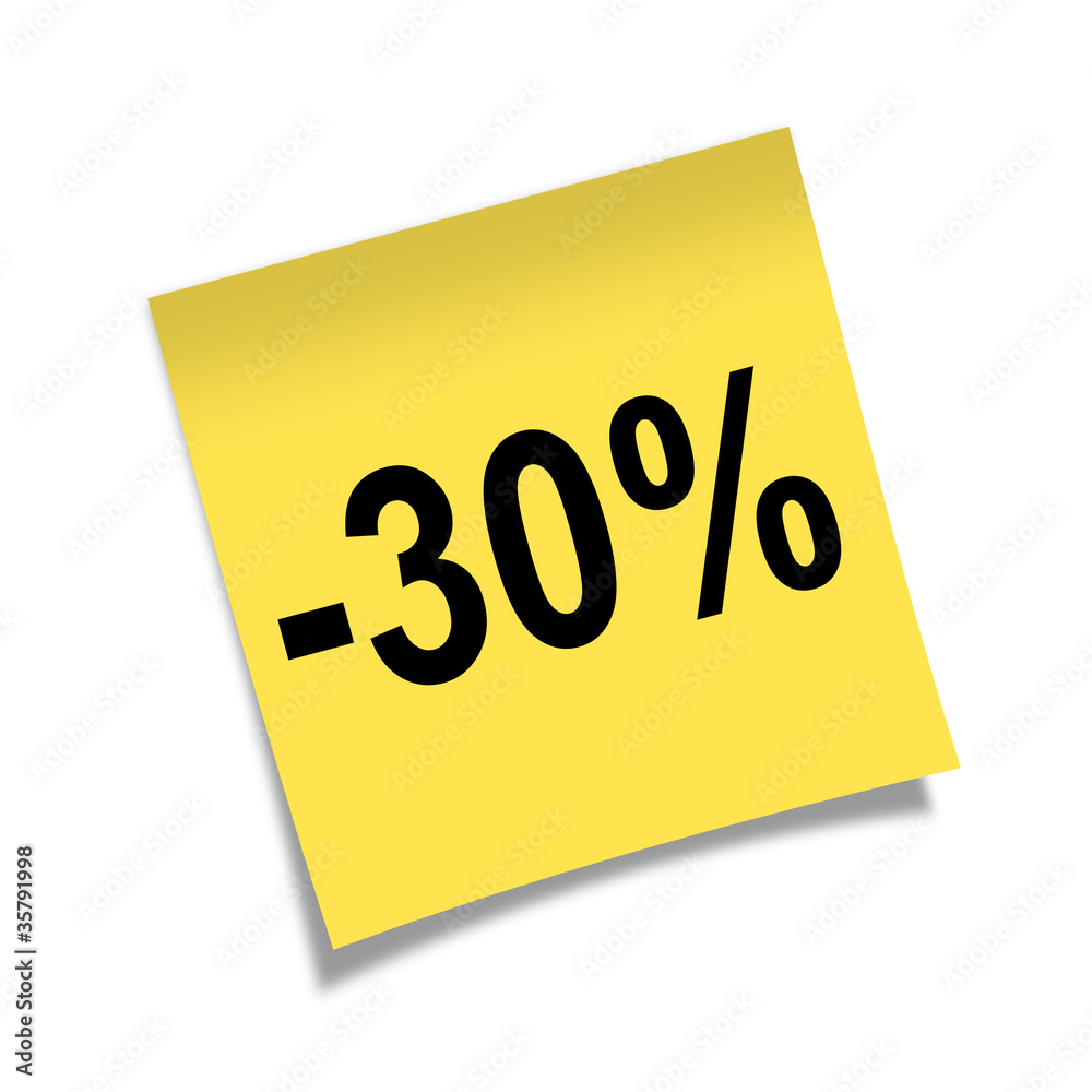 Sticker post-it descuento -30%