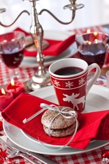 Christmas mulled wine and gingerbread