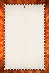Background - blank card on orange wallpaper