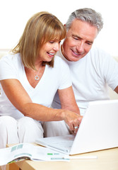 Couple with laptop.