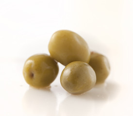Delicious green olives