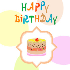 Birthday card with cupcake vector greetings card vector