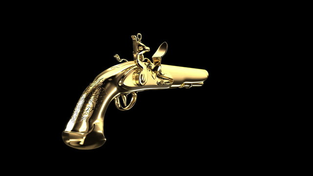 Gold pistol