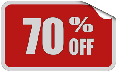Sticker rot eckig curl oben 70 PERCENT OFF